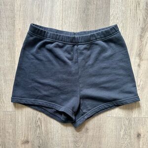 Aritzia TNA AiryAF Navy Blue Fleece Shorts